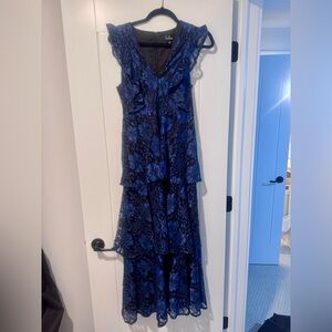 Lulu's Midnight Blue Floral Maxi Dress